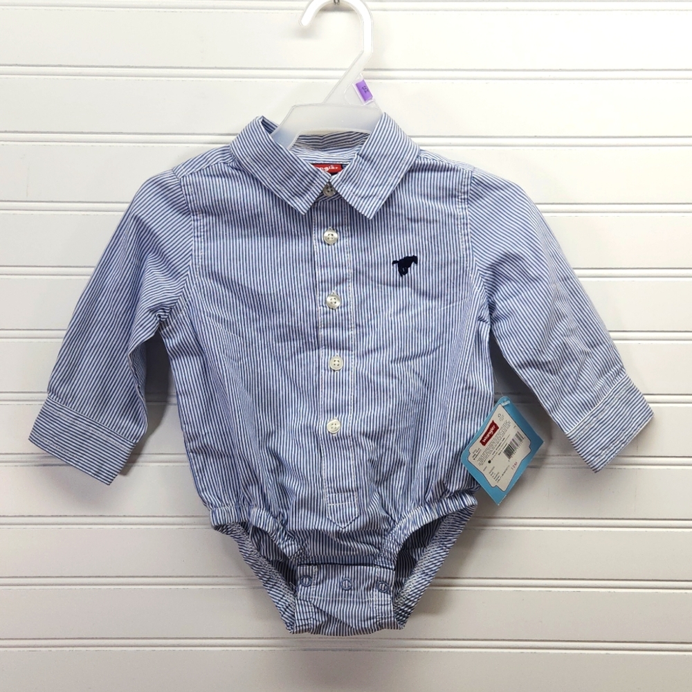 Wrangler Infant Boys Button Up Creeper size 12M NWT